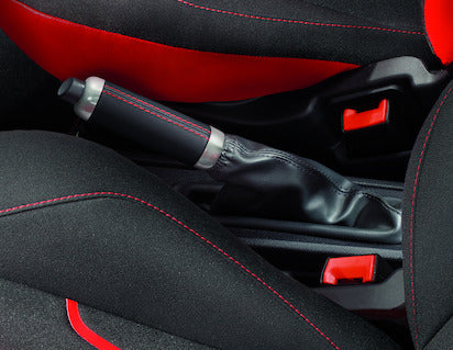 Genuine Hand-Brake Cover black with red stitching - 1841861