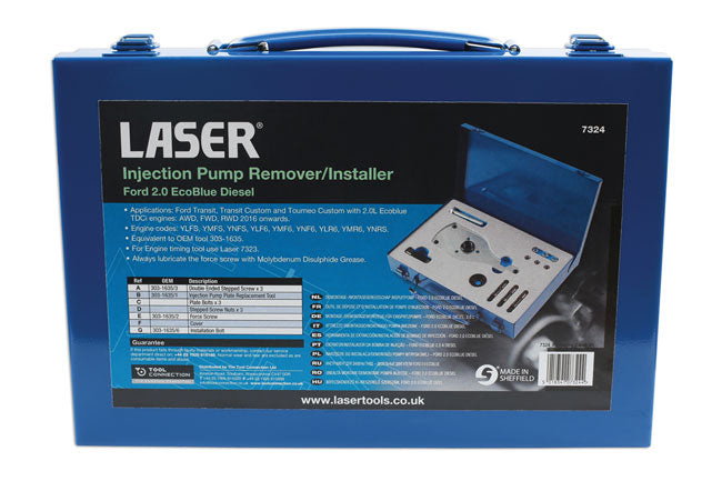 Laser Tools - Injection Pump Remover/Installer - for Ford Transit 2.0 EcoBlue Diesel