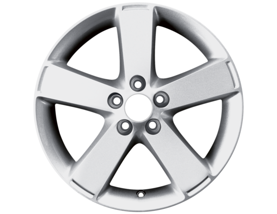 Genuine Alloy Wheel 17" 5-spoke design, silver machined front - 1475191