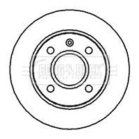 Borg & Beck - BRAKE DISC PAIR - BBD4016 - Fits: Ford Escort, Fiesta, Orion 89-