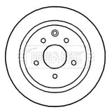 Borg & Beck - BRAKE DISC PAIR - BBD4670 - Fits: Nissan Qashqai 07-
