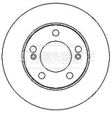 Borg & Beck - BRAKE DISC PAIR - BBD4681 - Fits: Ssangyong Actyon,Rexton 04-