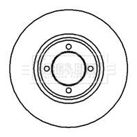 Borg & Beck - BRAKE DISC PAIR - BBD4724 - Fits: Ford Escort 75-80, Cortina -82