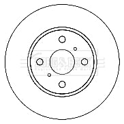 Borg & Beck - BRAKE DISC PAIR - BBD4740 - Fits: Toyota iQ 09-