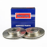Borg & Beck - BRAKE DISC PAIR - BBD4740 - Fits: Toyota iQ 09-