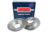 Borg & Beck - BRAKE DISC PAIR - BBD4749 - Fits: Ford Fiesta (exc.XR2) 76-91