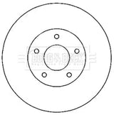 Borg & Beck - BRAKE DISC PAIR - BBD4821 - Fits: Dodge Caliber 06-