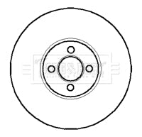 Borg & Beck - BRAKE DISC PAIR - BBD4874 - Fits: Ford Capri 2.8i