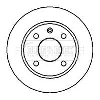 Borg & Beck - BRAKE DISC PAIR - BBD4886 - Fits: Ford Escort, Orion 1.1-1.8 -90