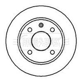 Borg & Beck - BRAKE DISC PAIR - BBD4886 - Fits: Ford Escort, Orion 1.1-1.8 -90