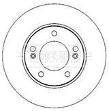 Borg & Beck - BRAKE DISC PAIR - BBD5189 - Fits: Ssangyong Rodius 2.7XDi 05/05-