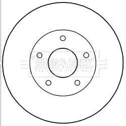 Borg & Beck - BRAKE DISC PAIR - BBD5195 - Fits: Nissan Juke 07/10-