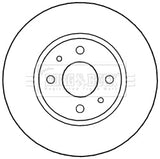 Borg & Beck - BRAKE DISC PAIR - BBD5242 - Fits: Fiat 500 0.9 09/09-