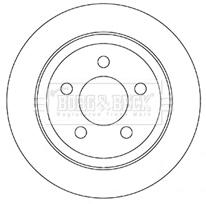 Borg & Beck - BRAKE DISC PAIR - BBD5351 - Fits: Chrysler Cherokee 9/01-7/08