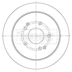 Borg & Beck - BRAKE DISC PAIR - BBD5453 - Fits: Ssangyong Korando 2.04x4 4/12-