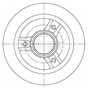 Borg & Beck - BRAKE DISC SINGLE - BBD5475S - Fits: Renault Twizy 04/12-