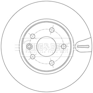 Borg & Beck - BRAKE DISC PAIR - BBD5544 - Fits: "Astra K, VII 15"" 06/15-"