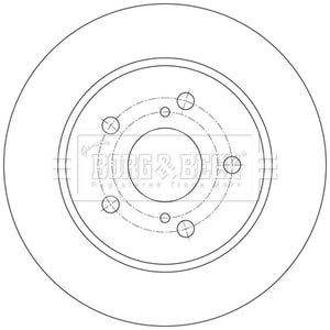 Borg & Beck - BRAKE DISC PAIR - BBD5585 - Fits: Corolla 10/18-