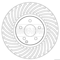 Borg & Beck - BRAKE DISC SINGLE - BBD5811S - Fits: Mercedes C-Class W204 S204 07-