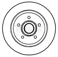 Borg & Beck - BRAKE DISC SINGLE - BBD5840S - Fits: Renault Kangoo 08-