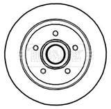 Borg & Beck - BRAKE DISC SINGLE - BBD5840S - Fits: Renault Kangoo 08-