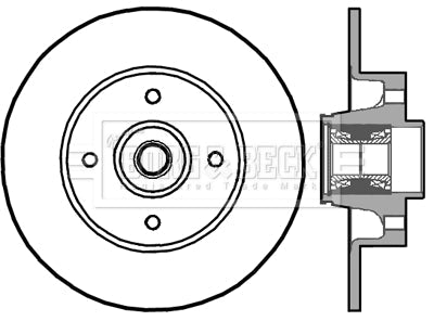 Borg & Beck - BRAKE DISC SINGLE - BBD5896S - Fits: Ren.Clio,Modus,Megane II 02-