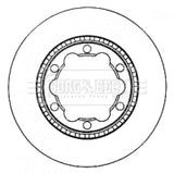 Borg & Beck - BRAKE DISC SINGLE - BBD5904S - Fits: Merc Sprinter  509-518  06-