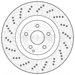 Borg & Beck - BRAKE DISC SINGLE - BBD5953S - Fits: Mercedes E Class E500 06/09-