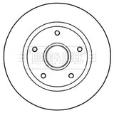 Borg & Beck - BRAKE DISC SINGLE - BBD5966S - Fits: Renault Scenic 09/06-