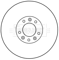 Borg & Beck - BRAKE DISC SINGLE - BBD5969S - Fits: Peugeot 508 11/10-