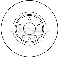 Borg & Beck - BRAKE DISC SINGLE - BBD5990S - Fits: Audi A4,A5,A6,A7,Q5 08-