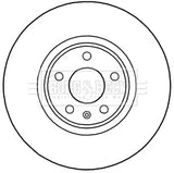 Borg & Beck - BRAKE DISC SINGLE - BBD5990S - Fits: Audi A4,A5,A6,A7,Q5 08-