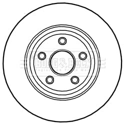 Borg & Beck - BRAKE DISC SINGLE - BBD6005S - Fits: "Jeep Grand Cherokee 18"" 09-"