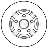 Borg & Beck - BRAKE DISC SINGLE - BBD6005S - Fits: "Jeep Grand Cherokee 18"" 09-"