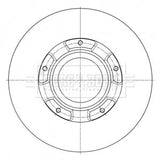 Borg & Beck - BRAKE DISC SINGLE - BBD6073S - Fits: Ford Transit 2.2 TDCi 05/14-