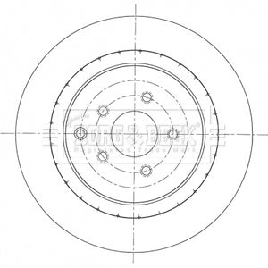 Borg & Beck - BRAKE DISC SINGLE - BBD6094S - Fits: Infiniti FX30,37,50 10/09-