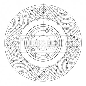 Borg & Beck - BRAKE DISC SINGLE - BBD6102S - Fits: MB SLK (R172)+Sports 02/11-
