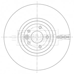 Borg & Beck - BRAKE DISC SINGLE - BBD6103S - Fits: Jaguar XE 03/15-