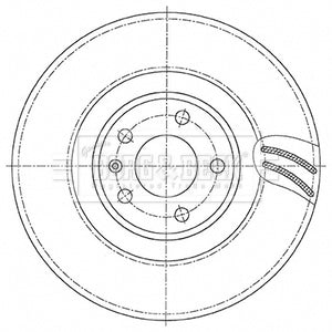 Borg & Beck - BRAKE DISC SINGLE - BBD6147S - Fits: Audi A4 (PR.1LE,1LF) 05/15-