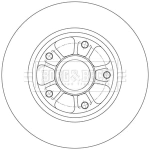 Borg & Beck - BRAKE DISC SINGLE - BBD6150S - Fits: Renault Megane IV 11/15-