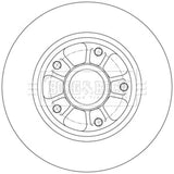 Borg & Beck - BRAKE DISC SINGLE - BBD6150S - Fits: Renault Megane IV 11/15-