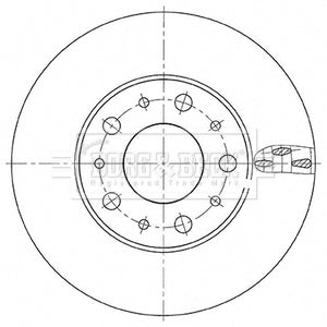Borg & Beck - BRAKE DISC SINGLE - BBD6154S - Fits: PSA Relay,Boxer 2.0HDi 05/14-