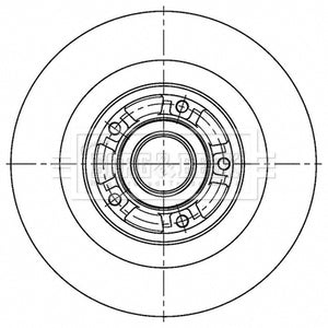 Borg & Beck - BRAKE DISC SINGLE - BBD6167S - Fits: Megane III 2.0 Tce, RS 05/09-