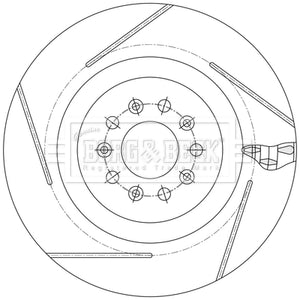 Borg & Beck - BRAKE DISC SINGLE - BBD6220S - Fits: DB9 2004-2016