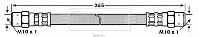 Borg & Beck - BRAKE HOSE - BBH6033 - Fits: Audi 80,100,Volvo 340,360
