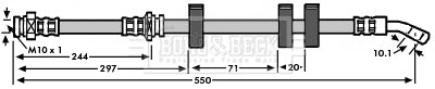 Borg & Beck - BRAKE HOSE - BBH6048 - Fits: Suz Super Carry,GM Rascal