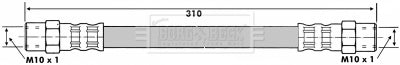 Borg & Beck - BRAKE HOSE - BBH6050 - Fits: BMW 3/5/6/7,Volvo 240,Mercedes