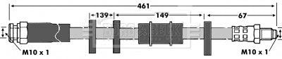 Borg & Beck - BRAKE HOSE - BBH6062 - Fits: Citroen C25,Fiat Ducato,Talbot