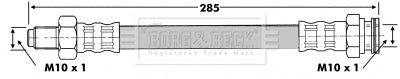 Borg & Beck - BRAKE HOSE - BBH6089 - Fits: Citroen C25,Fiat Ducato,Talbot