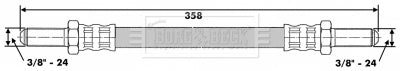 Borg & Beck - BRAKE HOSE - BBH6245 - Fits: Reliant Rialto, Robin
